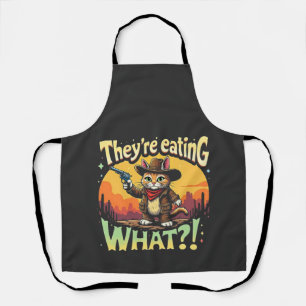 Ze eten wat Trump Election Cat Cowboy Schort