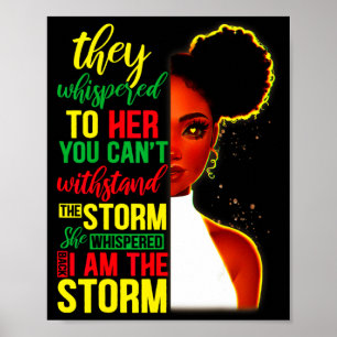 Ze fluisterde terug Ik ben de storm Zwarte Geschie Poster