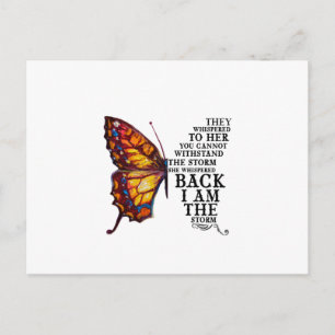 Ze fluisterden haar, je kunt de storm niet weersta briefkaart