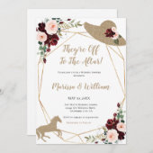 Ze gaan naar het bruiloftsfeest met paardenrace Th Kaart (Voorkant / Achterkant)