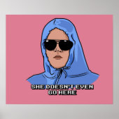 Ze gaat hier niet eens. poster (Voorkant)