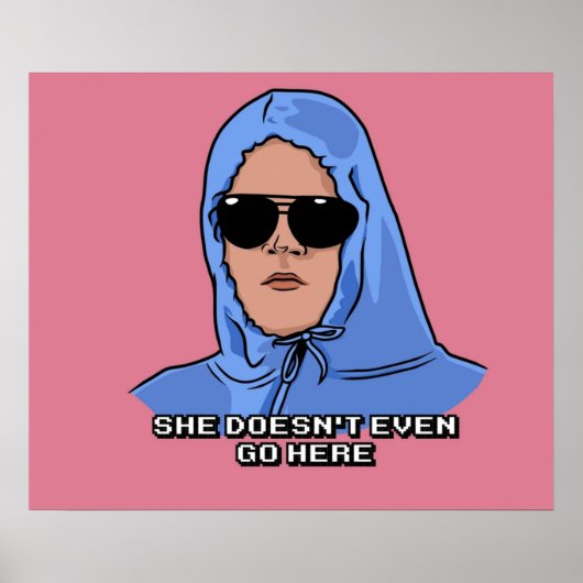 Ze gaat hier niet eens. poster (Voorkant)