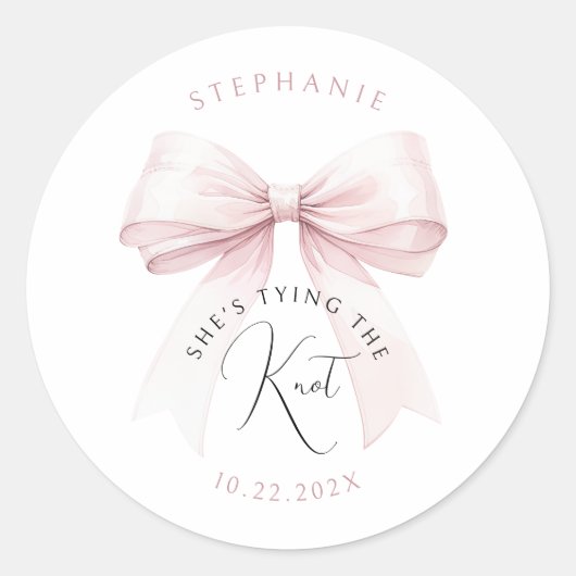 Ze gaat trouwen - Bruidsfeest Ronde Sticker (Voorkant)