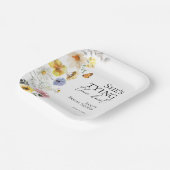 Ze gaat trouwen | Wildflower Bruidsmeisjesfeest Papieren Bordje (Gebogen)