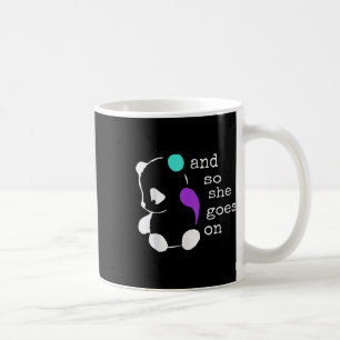 Ze gaat verder - Semicolon Gift Suicide Prevention Koffiemok