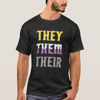 Ze gebruiken hun voornaamwoorden LGBTQ Non Binary T-shirt