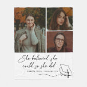 Ze geloofde dat ze Afstuderen kon fotograferen Fleece Deken (Voorkant)