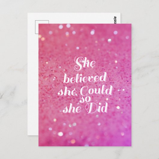 Ze geloofde dat ze dat kon. briefkaart (Voorkant / Achterkant)