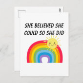 Ze geloofde dat ze dat kon, dus deed ze dat briefkaart (Voorkant / Achterkant)