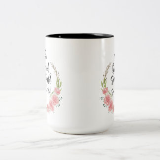Ze geloofde dat ze dat kon, dus deed ze Floral Quo Tweekleurige Koffiemok