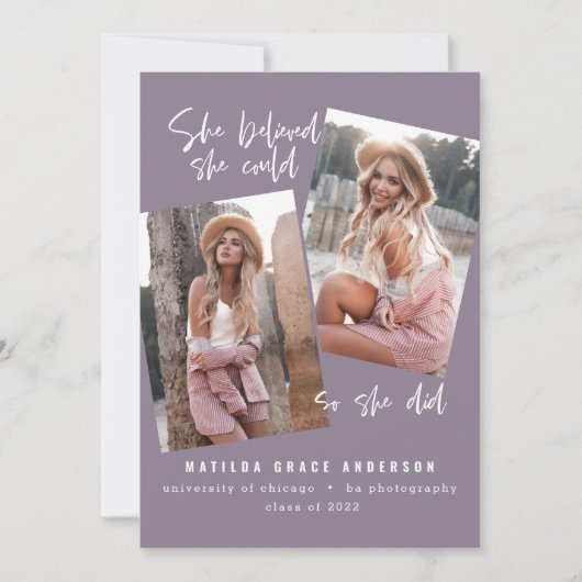 Ze geloofde dat ze dat kon, dus ze deed afstuderen (Voorkant)