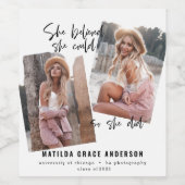 Ze geloofde dat ze dat kon, dus ze deed afstuderen wijn etiket (Enkel label)