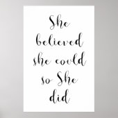 Ze geloofde dat ze dat kon, dus ze deed Poster (Voorkant)