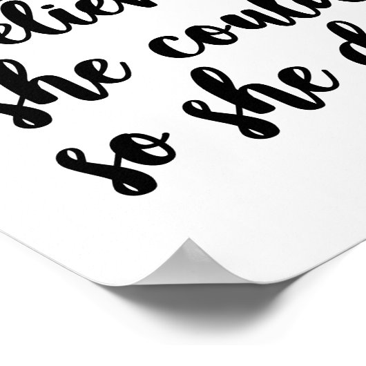 Ze geloofde dat ze dat kon. poster (Hoek)