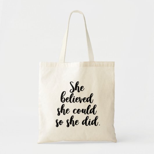 Ze geloofde dat ze dat kon. tote bag (Voorkant)