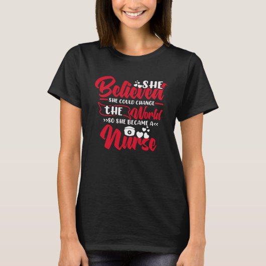Ze geloofde dat ze de wereld kon veranderen zodat  t-shirt (Voorkant)