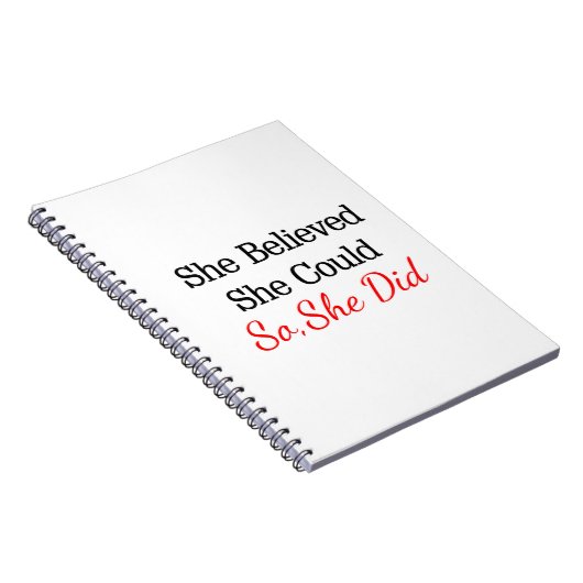 Ze geloofde dat ze... dus dat deed ze. notitieboek (Rechterzijde)