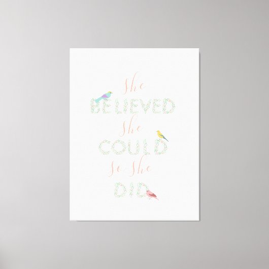 Ze geloofde dat ze een feminist van de vogelgriep  canvas afdruk (Voorkant)