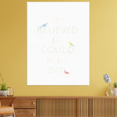 Ze geloofde dat ze een feminist van de vogelgriep  canvas afdruk (Insitu (Woonkamer))