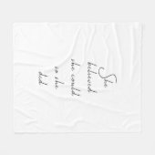 Ze geloofde dat ze een Inspirerend prijsopgave kon Fleece Deken (Voorkant (Horizontaal))