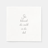 Ze geloofde dat ze een Inspirerend prijsopgave kon Servet (Voorkant)