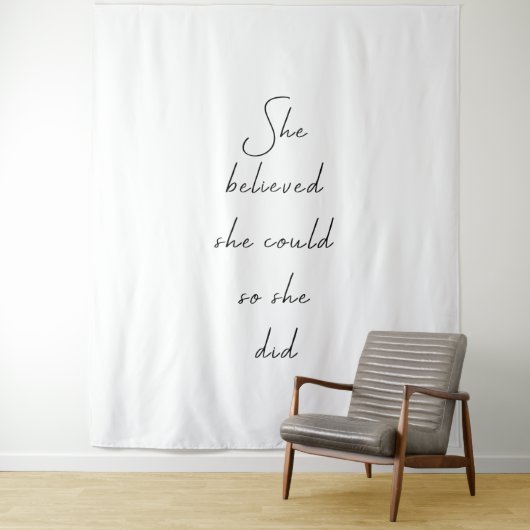 Ze geloofde dat ze een Inspirerend prijsopgave kon Wandkleed (In situ)