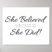 Ze geloofde dat ze een script kon schrijven poster (Voorkant)