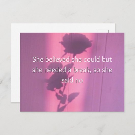 Ze geloofde dat ze grappig feministisch Motivatie  Feestdagenkaart (Voorkant / Achterkant)