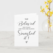 Ze geloofde dat ze het kon dan sloeg ze het nieuwe kaart (Gele Bloem)