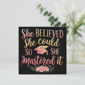 Ze geloofde dat ze het kon dus beheerste ze het kaart (Staand voorkant)