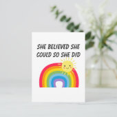 ze geloofde dat ze het kon, dus deed ze het       briefkaart (Staand voorkant)