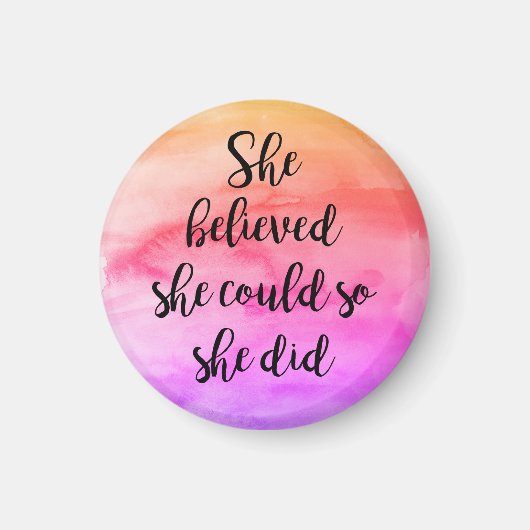 Ze geloofde dat ze het kon, dus deed ze Magnet Magneet (Voorkant)