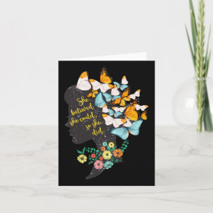 Ze geloofde dat ze het kon, dus deed ze Shirt femi Kaart