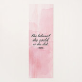 Ze geloofde dat ze het kon, dus ze had een persoon yogamat (Achterkant)