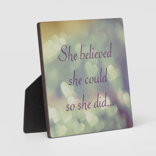 Ze geloofde dat ze het kon fotoplaat (Voorkant)