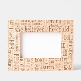 Ze geloofde dat ze het kon Moderne inspirerende af Gegraveerde Lijstjes