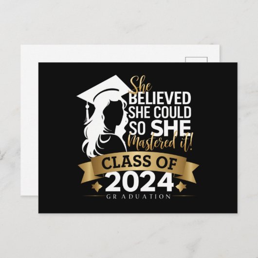 Ze geloofde dat ze het kon, zodat ze het 2024 onde briefkaart (Voorkant / Achterkant)