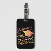 Ze geloofde dat ze het kon, zodat ze het Afstudeer Bagagelabel (Voorkant (verticaal))