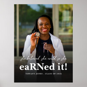 Ze geloofde dat ze het Nurse Photo-Afstuderen kon Poster