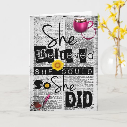 Ze geloofde dat ze Kaart kon opmerken (Gele Bloem)