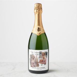 Ze geloofde dat ze kon, dus ze deed afstuderen sparkling wijnetiket