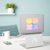 ze geloofde dat ze kon Stickers - verschillende kl (Laptop op bureau)