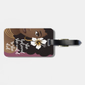 Ze geloofde dat ze kon, zwarte vrouw, bloeiend Paa Bagagelabel (Achterkant horizontaal)