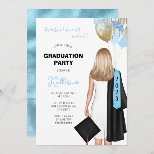 Ze geloofde dat ze meisje kon Afstuderen Kaart (Voorkant / Achterkant)