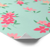 Ze geloofde dat ze roze Dainty Flowers kon Blauwgr Poster (Hoek)