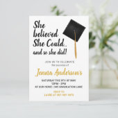 Ze geloofde dat ze uitnodigingen kon Afstuderen (Staand voorkant)