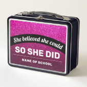 Ze geloofde dat ze zwarte roze glitter Sparkles ko (Voorkant)