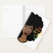 Ze geloofde van wel, zwarte vrouw, natuurlijk haar planner (Display)