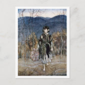 Ze ging langs, ging langs en ging verder. briefkaart (Voorkant)