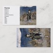 Ze ging langs, ging langs en ging verder. visitekaartje (Voorkant / Achterkant)